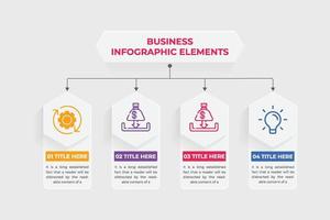 Business strategy and classification flowchart vector with colorful shapes. Business or work process instruction infographic design for an office presentation. Workflow diagram info graph vector.