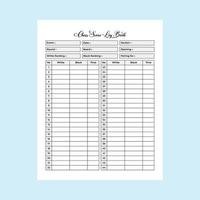 Chess game score journal interior. Chess player information and game score tracker interior. Notebook interior. Chess game score tracker and information notebook template. vector