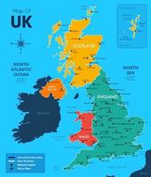 United Kingdom Country Map Design vector