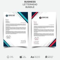 A4 size Minimal Letterhead Design, 2 Colors Business letterhead Design. Corporate modern letterhead design template. vector