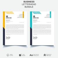 corporate modern letterhead design template with yellow, blue color. creative modern letter head design template for your project. letterhead, letter head, Business vector