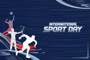 Sports Background Vector. International Sports Day Illustration, Graphic Design for the decoration of gift certificates, banners, and flyer vector