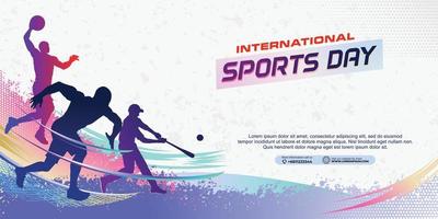 Sports Background Vector. International Sports Day Illustration, Graphic Design for the decoration of gift certificates, banners, and flyer vector