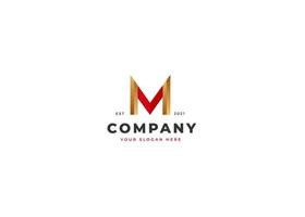 Creative letter M luxury golden logo design concept. Initial symbol for corporate business identity. Alphabet vector element