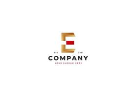Creative letter E luxury golden logo design concept. Initial symbol for corporate business identity. Alphabet vector element