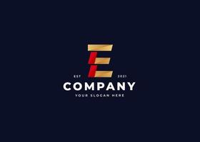Creative letter E luxury golden logo design concept. Initial symbol for corporate business identity. Alphabet vector element