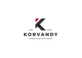 Creative letter k monogram elegant logo design concept. Initial symbol for corporate business identity. Alphabet vector element