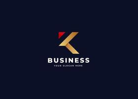 Creative letter K luxury golden logo design concept. Initial symbol for corporate business identity. Alphabet vector element