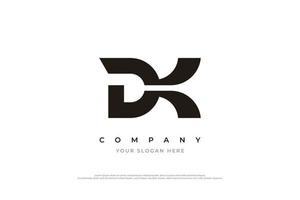 Initial Letter DK Logo Design Vector Template