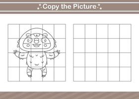 copy the picture Educational game for kindergarten and preschool.worksheet game for kids vector