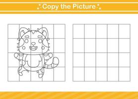 copy the picture Educational game for kindergarten and preschool.worksheet game for kids vector