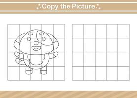 copy the picture Educational game for kindergarten and preschool.worksheet game for kids vector