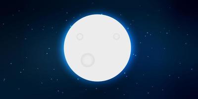 Vector illustration Full moon in the starry sky