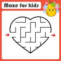 Abstract maze. Game for kids. Puzzle for children. cartoon style. Labyrinth conundrum. Find the right path. Cute character. Vector illustration.