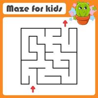 Abstract maze. Game for kids. Puzzle for children. cartoon style. Labyrinth conundrum. Find the right path. Cute character. Vector illustration.