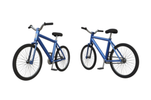 3D rendering bicycle from various perspective view angles png