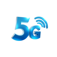 3d tolkning av 5g hastighet internet signal ikon perspektiv se png