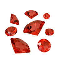 3d Rendern von glänzend rot Diamant Edelsteine png
