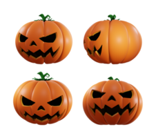 3d Rendern von unheimlich Halloween Kürbis png