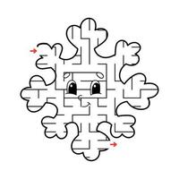 Abstract maze. Game for kids. Puzzle for children. Labyrinth conundrum. Find the right path. Education worksheet. vector