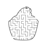 Abstract maze. Game for kids. Puzzle for children. Labyrinth conundrum. Find the right path. Education worksheet. vector