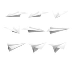 3d rendering sprite sequence origami paper plane perspective view png