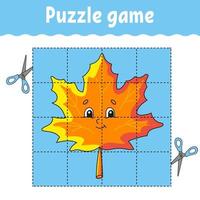 Puzzle game for kids. Education developing worksheet. Learning game for children. Color activity page. For toddler. Riddle for preschool. Vector illustration.