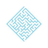 Abstract square maze. Game for kids. Puzzle for children. Labyrinth conundrum. Find the right path. Vector illustration.