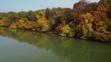 Herbst Teich im das Stadt video