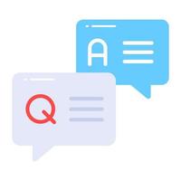 Question and answer chat bubbles vector in editable style, premium icon