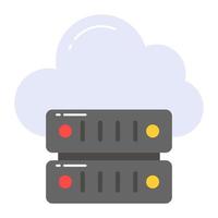 Cloud hosting server vector design, icon of data networking