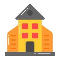 An amazing vector of building in trendy style, easy to use icon