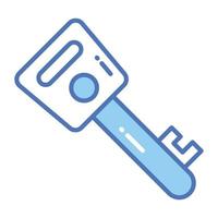 Encrypted key vector design in modern style, easy to use icon