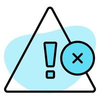 Well designed vector of warning in trendy style, editable icon