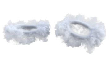 Cloud portal air circle. 3d render isolated png