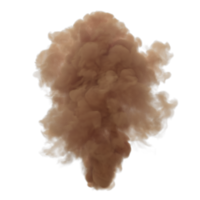 fumaça cor explosão isolado. 3d render png