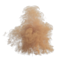 Smoke color explosion isolated. 3d render png