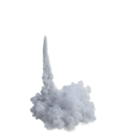 Smoke trails for missile. 3d render png