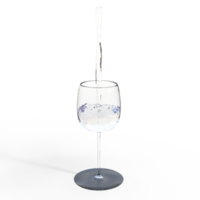 l'eau éclaboussure verser dans verre. 3d rendre isolé png