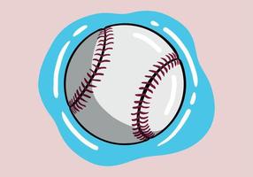 mano dibujado béisbol pelota vector diseño. dibujos animados estilo béisbol pelota icono
