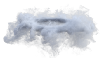 nuage portail air cercle. 3d rendre isolé png