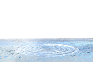 Water ripples surface isolated. 3d render png