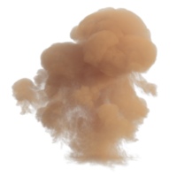 Smoke color explosion isolated. 3d render png