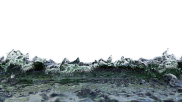 acqua onda superficie increspature isolato. 3d rendere png