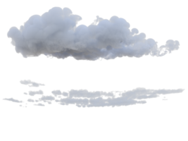 wolken gemengd geïsoleerd. 3d geven png