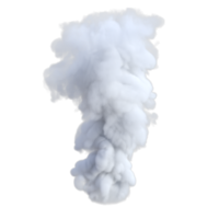 Smoke explosion isolated. 3d render png