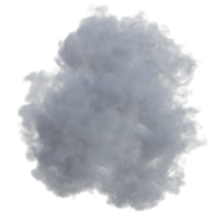 Smoke and fire explosion isolated. 3d render png