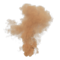 fumaça cor explosão isolado. 3d render png