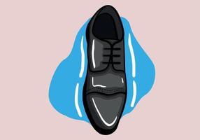 negro de los hombres lustroso patentar cuero zapato. vector mano dibujado ilustración de un aislado antecedentes.