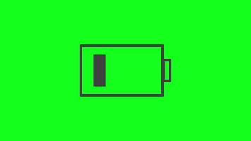 Animé batterie avec vert filtrer, pouvez être utilisé pour vidéo édition, chargement écrans, contenu créateurs, et autres video